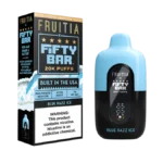Fruitia x Fifty Bar 20K Blue Razz Ice 20000 Puffs Disposable Vape – Blue Raspberry Ice Flavor