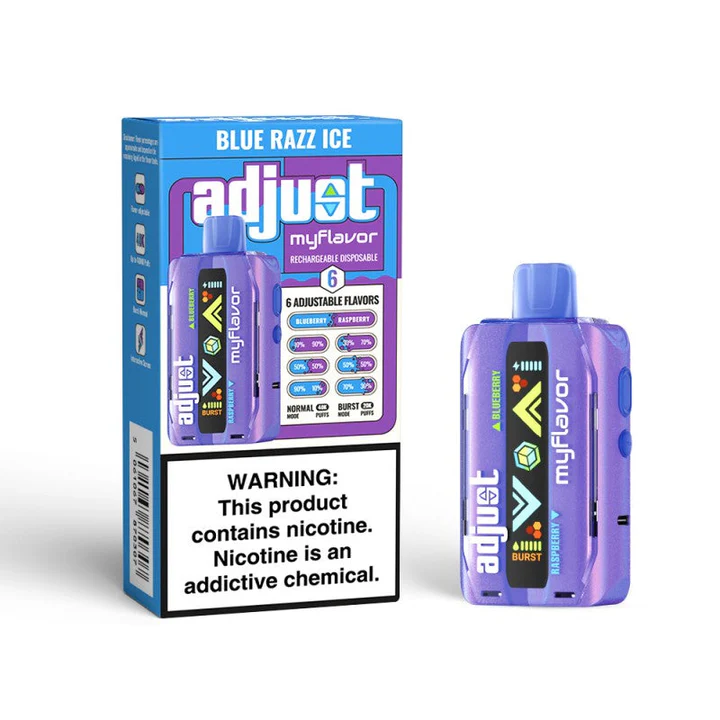 Blue Razz Ice Vape Adjust MyFlavor – Adjustable Flavor Intensity Blue Razz Ice Disposable Vape