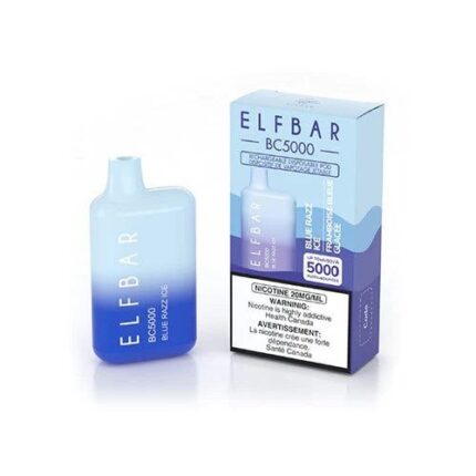 Elf Bar BC5000 Blue Razz Ice disposable vape device
