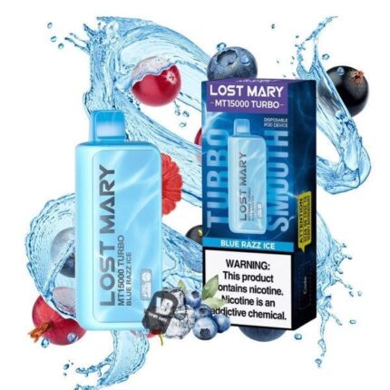 Lost Mary Blue Razz Ice disposable vape device
