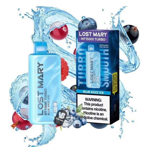 Lost Mary Blue Razz Ice disposable vape device