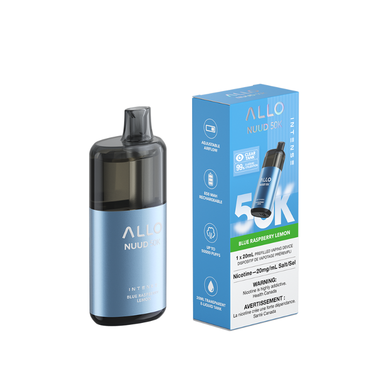 Allo NUUD Blue Raspberry Lemon 50K Intense Disposable Vape