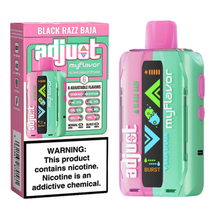 Baja Adjust MyFlavor 40K Puffs blue razz ice vape device — bold blue razz vape flavor