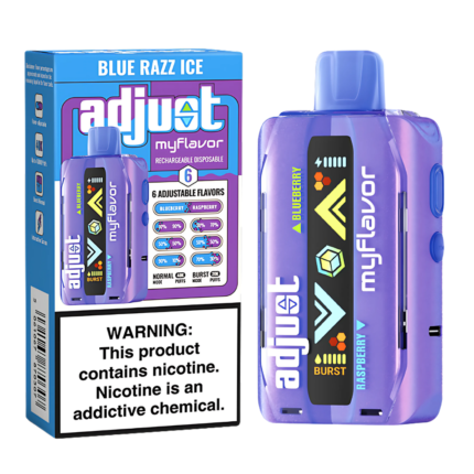 Blue Razz Ice Adjust MyFlavor 40K Puffs disposable vape device