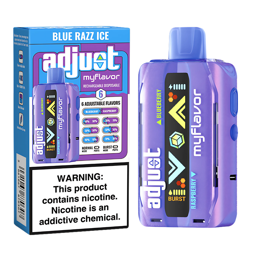 Blue Razz Ice Vape – Adjust MyFlavor 40K Puffs Blue Razz Ice Adjust MyFlavor 40K Puffs disposable vape device