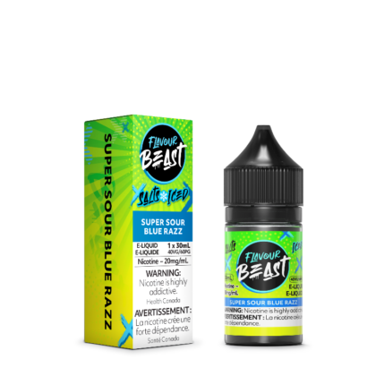 Flavour Beast E-Liquid Super Sour Blue Razz Iced Salt (30mL/60mL)