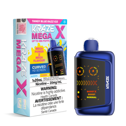 Kraze Mega X 48K - Tangy Blue Razz Ice Disposable Vape