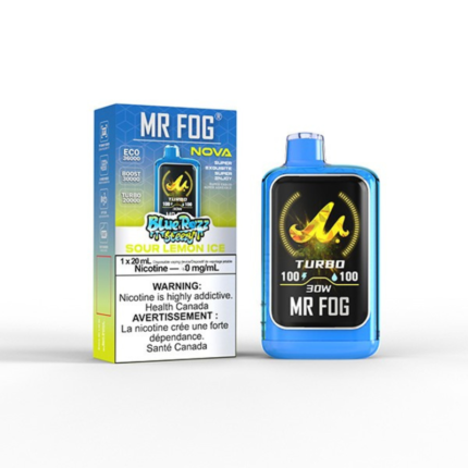 Mr Fog Nova Nicotine Free Blue Razz Steezy Sour Lemon Ice 36K Disposable Vape